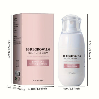 Rice Scalp Spray 4pcs Set, Hydrolyzed Rice Protein & Ginger Root Extract Hair Mist for Scalp, Strengthening & Softening