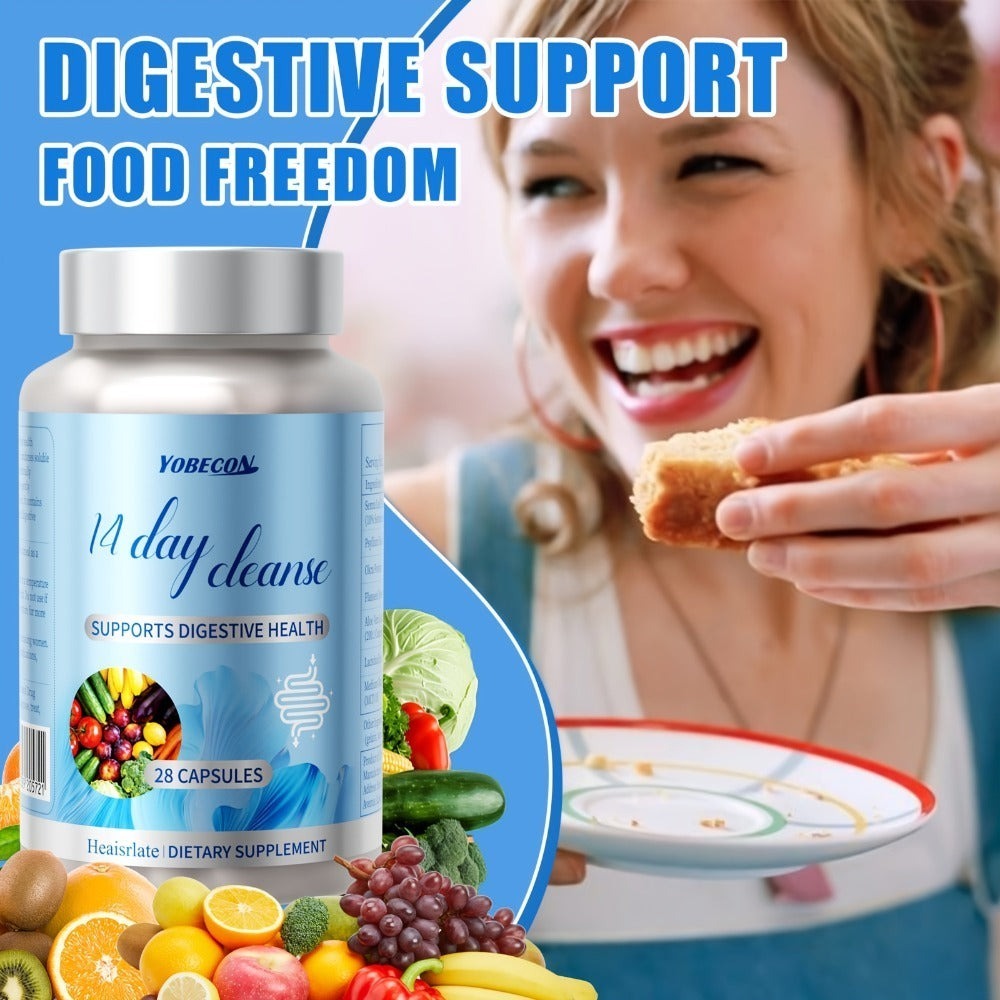 Colon Cleanse Capsules with Senna Leaf, Psyllium Husk & MCT Oil, 14-Day Advanced Gut Detox & Digestive Support Formula