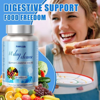 Colon Cleanse Capsules with Senna Leaf, Psyllium Husk & MCT Oil, 14-Day Advanced Gut Detox & Digestive Support Formula