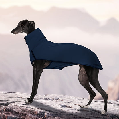 High-Neck Pullover Dog Coat in Burgundy, Navy or Fern Green with Selected XL Through 4XL Sizes