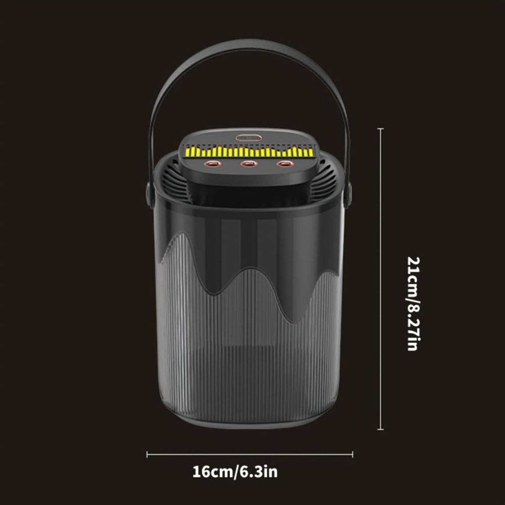 Large Desktop Humidifier with Night Light, 101oz 3-Nozzle USB Rechargeable Cool Mist Humidifier for Bedroom