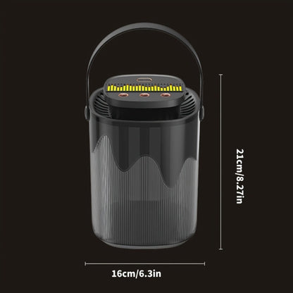 Large Desktop Humidifier with Night Light, 101oz 3-Nozzle USB Rechargeable Cool Mist Humidifier for Bedroom
