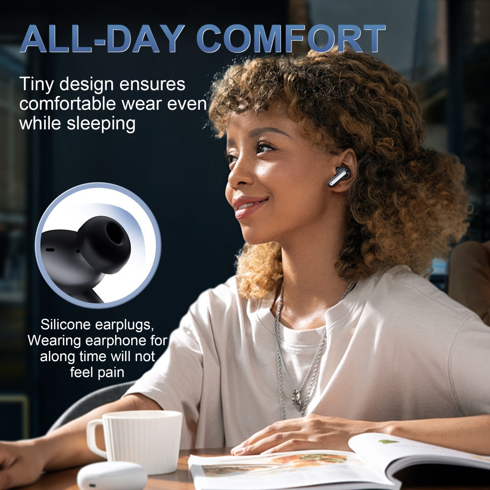 ENC Sports Wireless Earbuds ANKRIYUL Stereo Headphones Environmental Noise for Bedside Audio, Alarms and Room Entertainment