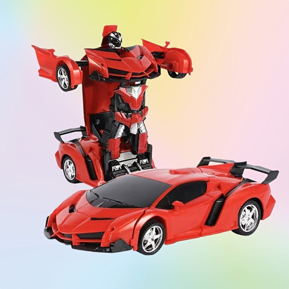 Transforming RC Robot Car for Kids 2.4GHz, One-Button Deformation Stunt Car 360 Drift LED Lights