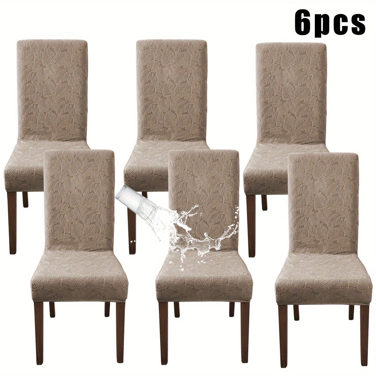 Stretch Dining Chair Covers Set of 4/6 – Plant Print Slipcovers for Dining Room Kitchen Chairs, Elastic Parsons Chair Protector, Home Decor