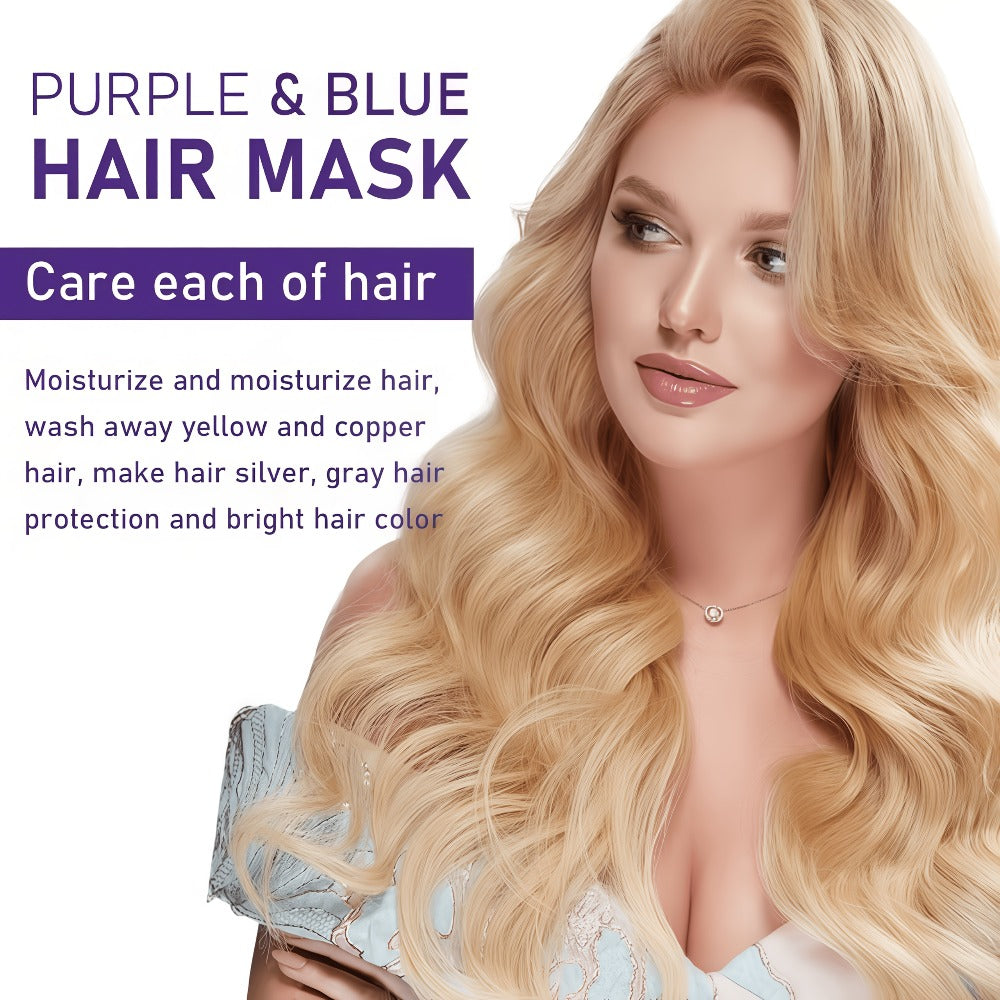 Purple Hair Mask Toner 2-Pack 3.53oz Removes Brassiness Yellow Tones Moisture, Violet Keratin Rosemary