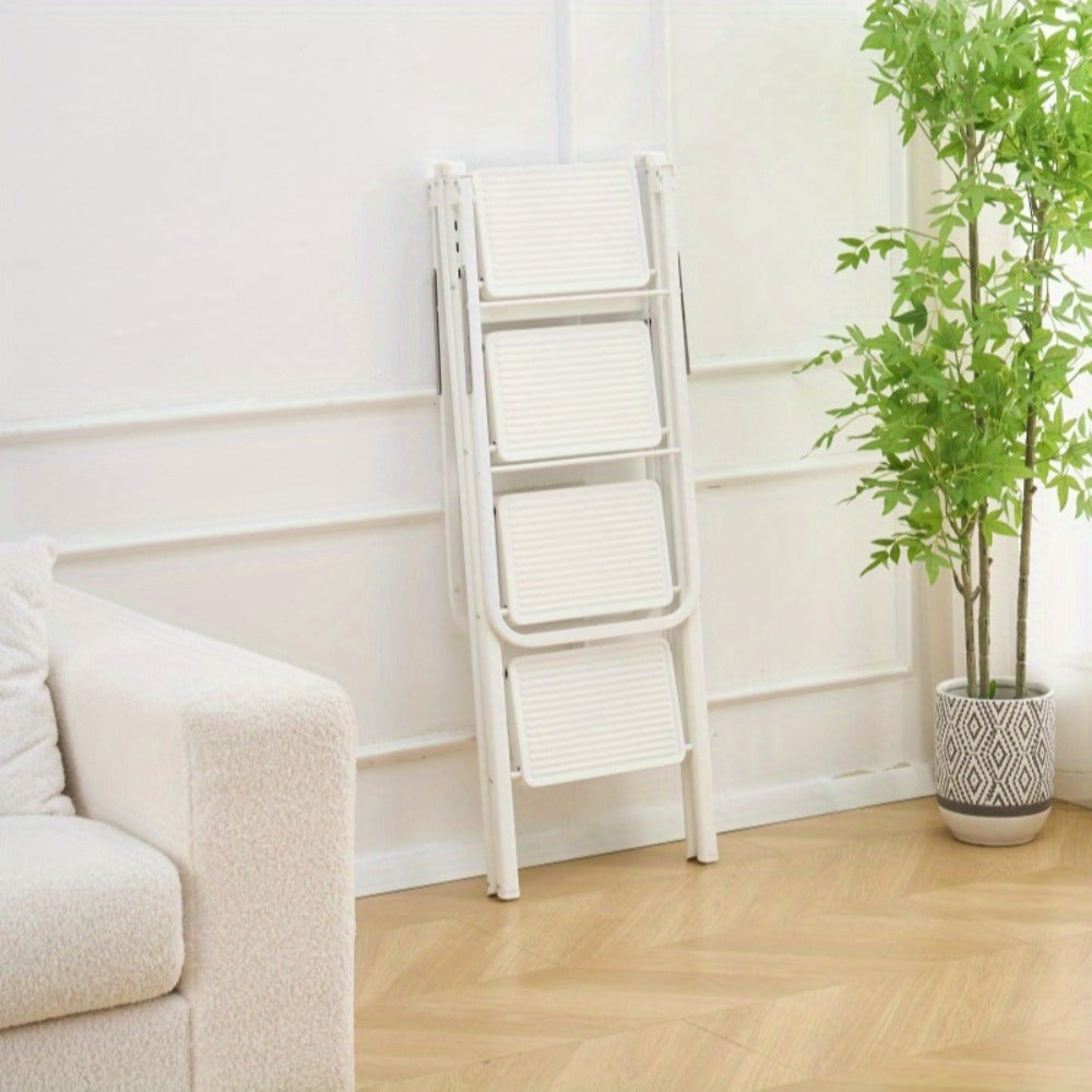 Folding Clothes Drying Rack Ladder, 4-Step Collapsible Laundry Drying Stand, Sturdy Freestanding Garment Dryer
