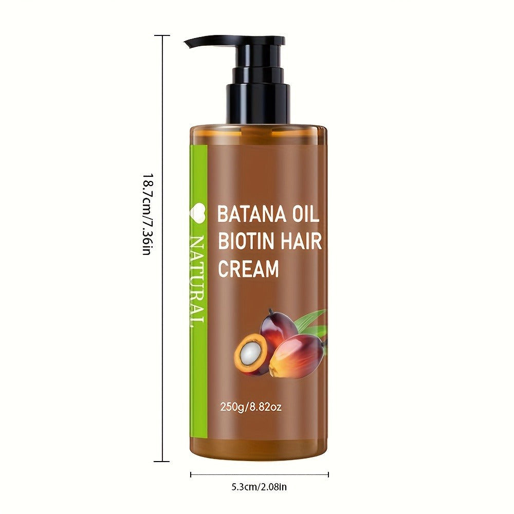 Batana Oil for Hair Growth 250g, Unrefined Cold-Pressed Honduran Batana Oil, Dry Damaged Hair, Enhances Shine