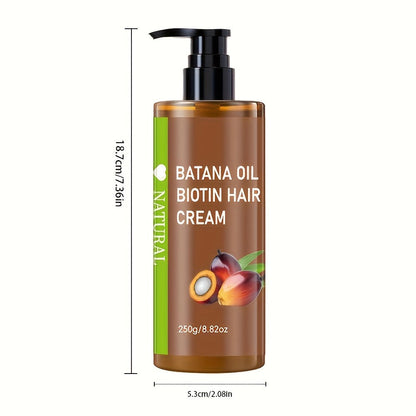 Batana Oil for Hair Growth 250g, Unrefined Cold-Pressed Honduran Batana Oil, Dry Damaged Hair, Enhances Shine