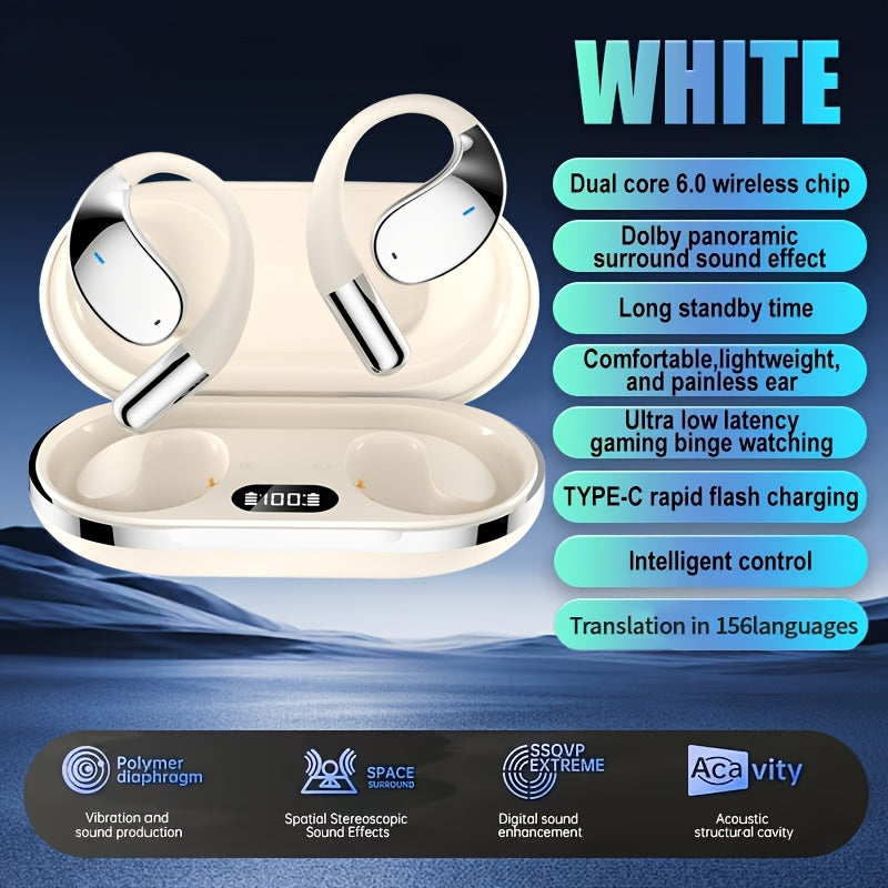 Wireless Earbuds OWS Bluetooth 6.0 Translator with 156 Languages and Three Translation Modes