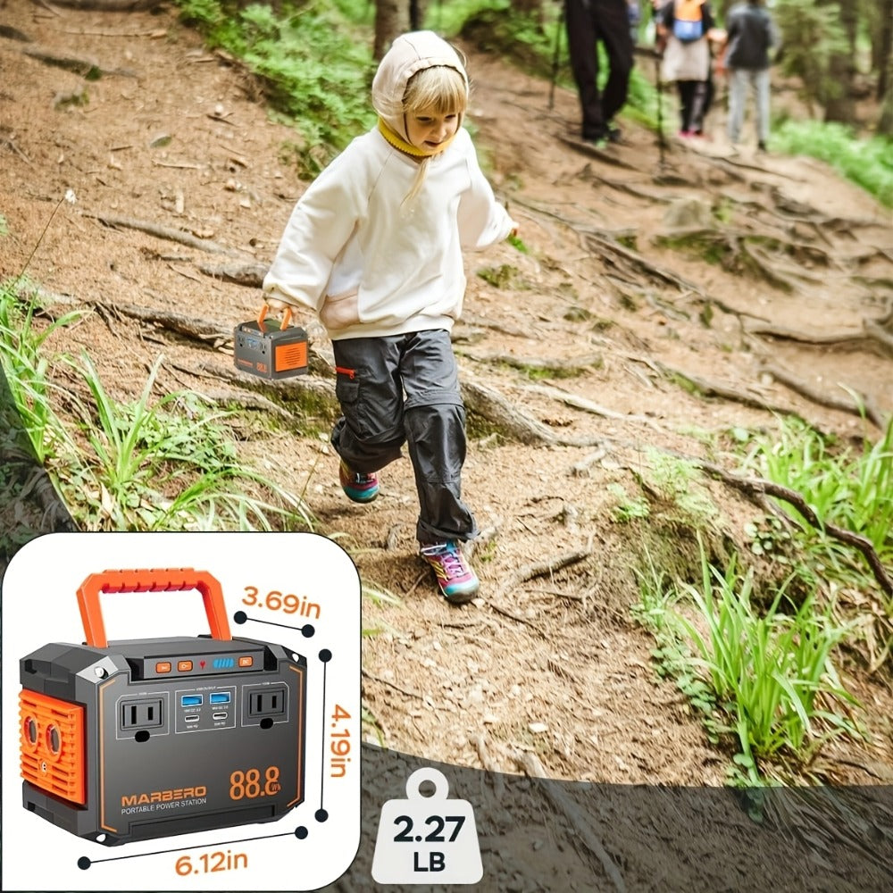 Portable Power Station 88.8Wh, 111Wh or 237Wh with AC, USB-C, USB-A, DC and Solar Panel Options