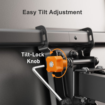 F11 Dual-Arm Full-Motion TV Wall Mount with Wide Wall Plate, Tilt, Swivel and Extension Controls