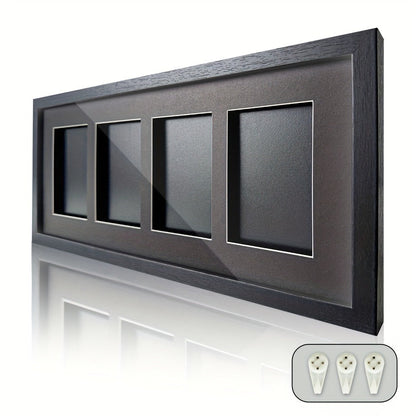 Trading Card Display Case Wall Mounted Wood Frame – Pokemon TCG Sports Cards 35–360pt Compatible, 1/2/4/6/10 Grid Options