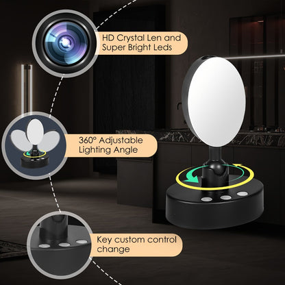 Smoke Face Projection Lamp Color-Changing LED Night Light, 360° Rotatable Ambiance Projector, Adjustable Brightness