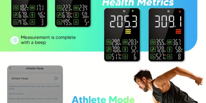 Smart Body Scale 14-in-1, Body Fat Scale with BMI, Mass & 14 Health Metrics, Wireless Bluetooth App Sync