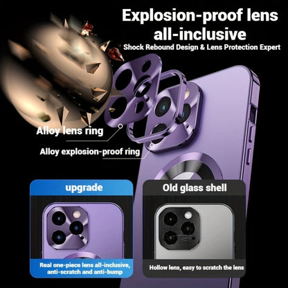 Phone Case Privacy Screen with Aluminum Alloy Frame, Rear Stand and magnetic ring for iPhone 15 Pro