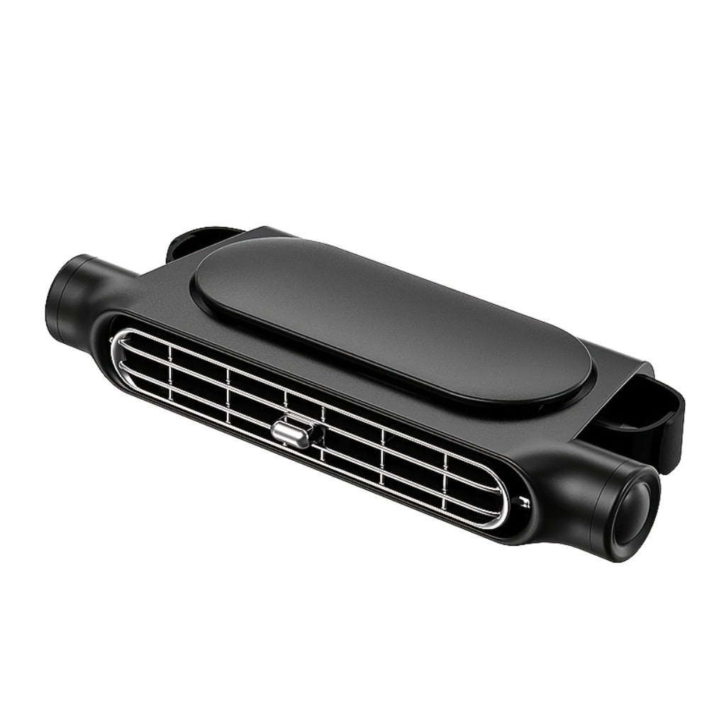 Bladeless Car USB Fan – 3-Speed Silent Cooling, Fits All Vehicles, Car Seat Fan with USB Charging Cable, Black & White