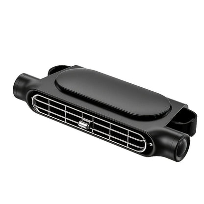 Bladeless Car USB Fan – 3-Speed Silent Cooling, Fits All Vehicles, Car Seat Fan with USB Charging Cable, Black & White