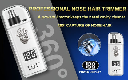 LQT White Hair Clipper Set with Digital Displays, USB Charging and Choice of 2-, 3- or 4-Piece Kits
