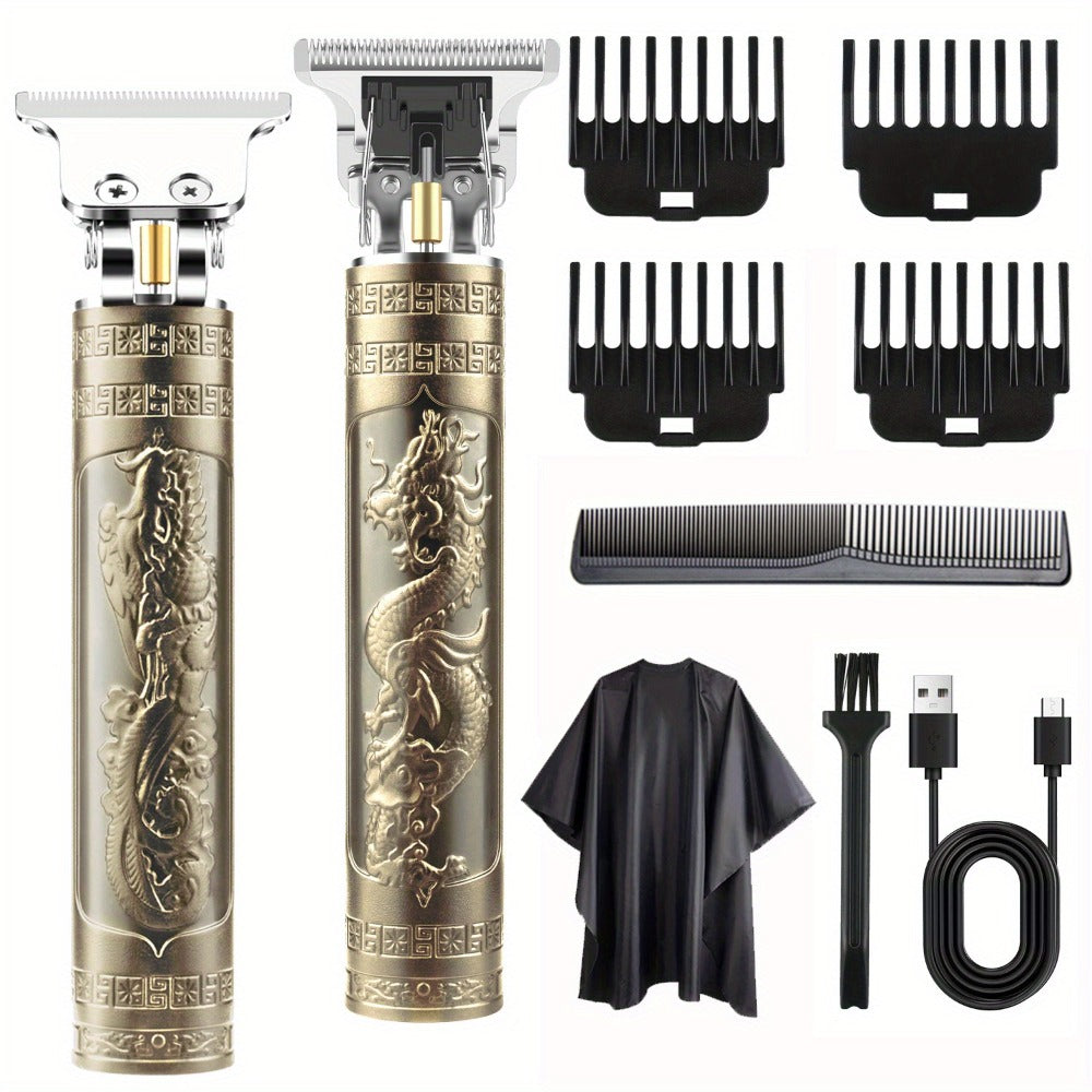 Electric Hair Clipper & Beard Trimmer Set for Men – USB Rechargeable Cordless Haircut Kit with 4 Guide Combs | Professional Home Barber