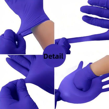 GTT Dark Purple Nitrile Disposable Gloves in 500-Piece Packs with Four Size Options from S to XL
