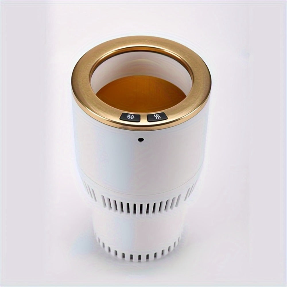 Car Cup Warmer & Cooler 2-in-1 – 12V Electric Heated & Cooled Beverage Holder for Car, Heats to 140°F Cools to 21°F