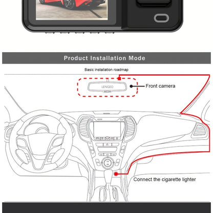 Three-Channel Dash Camera Kit with Front, Cabin and Rear Cameras plus Pictured 64 GB Card Pictured