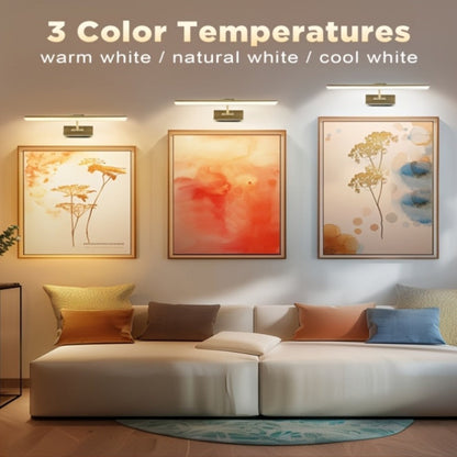 Picture Light 16 Inch Wireless Battery Powered LED Wall Light 6000mAh Rechargeable Remote for Entryways, Bedrooms and Living Spaces