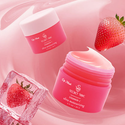 Lip Care Set 3pcs – Lip Mask, Lip Scrub Balm & Lip Brush Kit with Natural Ingredients for Deep Hydration, Exfoliation & Lip Color