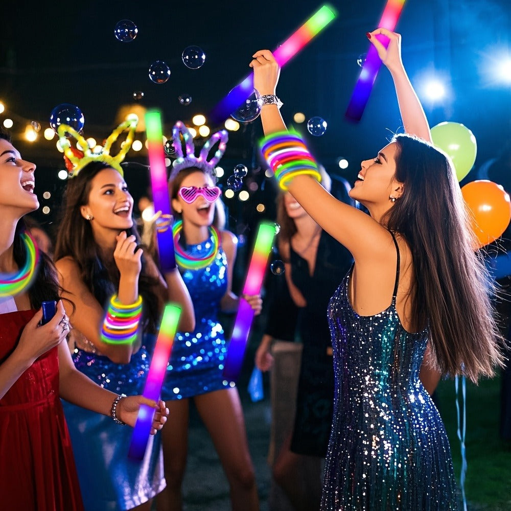 LED Bunny Ear Headbands 25-Pack for Parties, Celebrations and Guest Favors, with the Listed Configuration