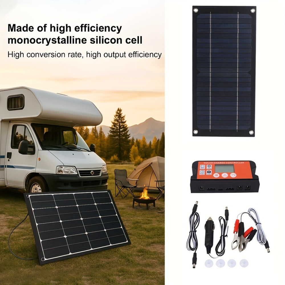 600W Solar Panel Kit with Battery Charge Controller – 36V Off-Grid Power for Car, Caravan, RV & Outdoor Use