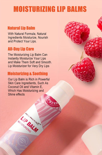Fruit Flavored Lip Gloss Set 50 Pieces – Moisturizing Lip Balm Kit in 10 Colors, Hydrating Lip Care for Dry & Cracked Lips, Day & Night Use