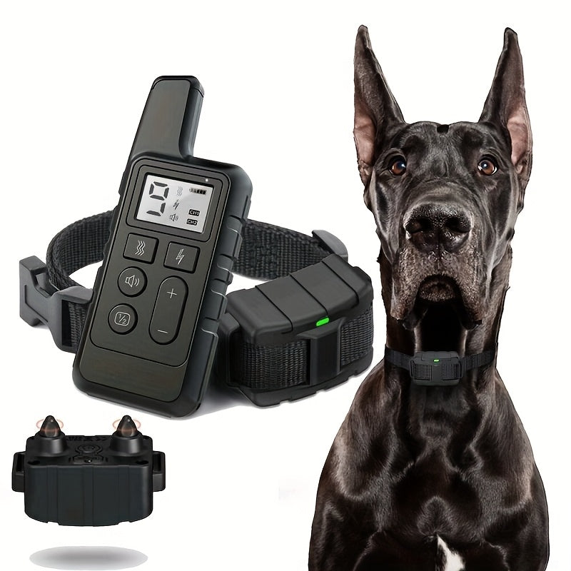 Bark Control Collar with Remote 9-Level Adjustable – Rechargeable Dog Training Collar with Sound, Vibration & Shock Modes