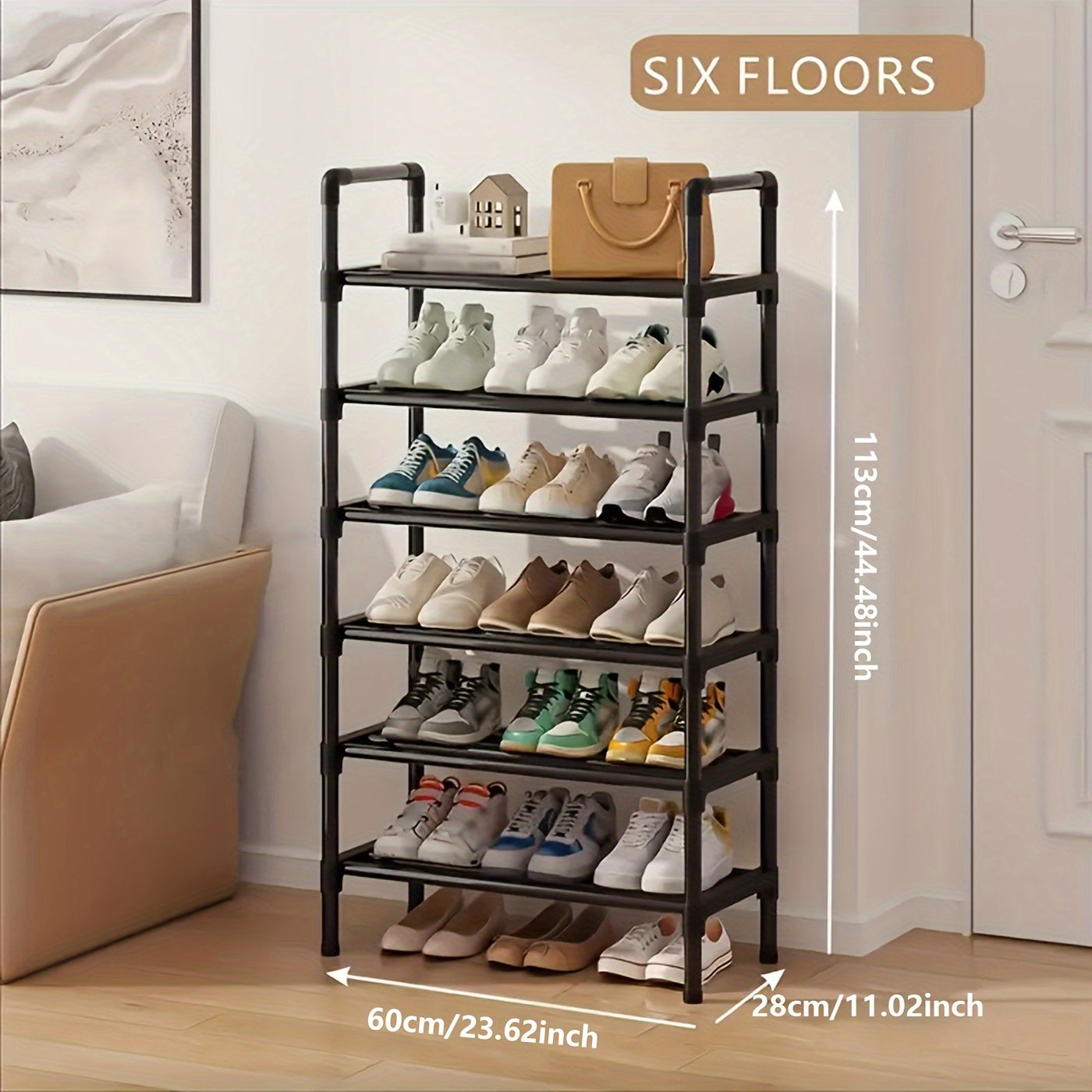 Shoe Rack Multi-Layer Space Saving – 3 to 8 Tier Shoe Storage Stand Organizer for Entryway Bedroom Closet Corridor
