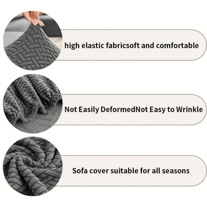 Sofa Cover Sectional Panel Options for Single to 4 Seats, Chaise, Armrest Pair or Backrest in Five Colors