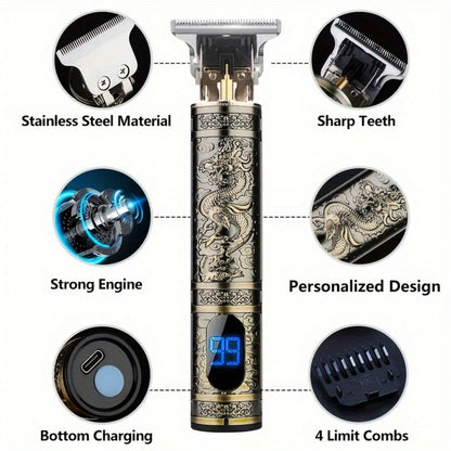 Vintage Bronze LCD Lighter - Novelty Antique Style Windproof Lighter with Dragon Skull Buddha for Entryways, Bedrooms and Living Spaces