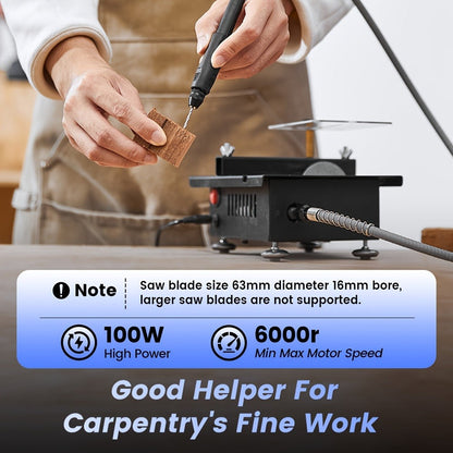 Mini Table Saw Multi-Function Portable DIY Machine, Sanding Engraving Drilling All-in-One Woodworking Tool