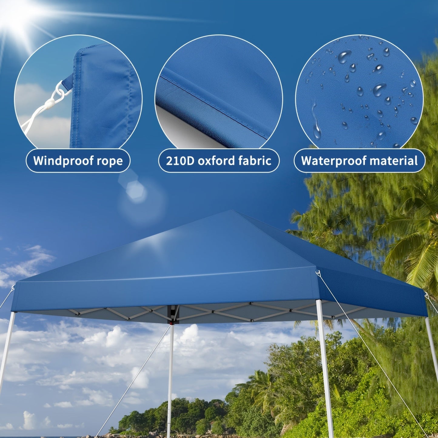Canopy Tent Portable Waterproof | Oxford Camping Market Patio Outdoor