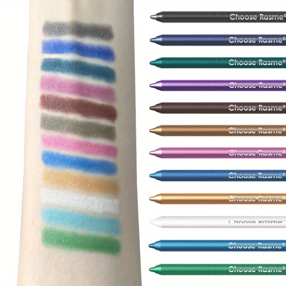 2-in-1 Eyeliner & Eyeshadow Pencil Set 12 Colors Matte Waterproof Smudge-Proof Blendable Eye, for Makeup, Travel and Everyday Vanity Use