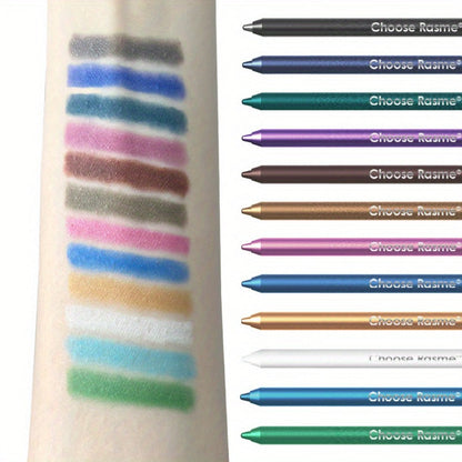 2-in-1 Eyeliner & Eyeshadow Pencil Set 12 Colors Matte Waterproof Smudge-Proof Blendable Eye, for Makeup, Travel and Everyday Vanity Use