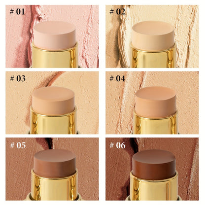 CC Cream Foundation Stick 2-Pack – Full Coverage Concealer, Waterproof Long-Lasting Natural Matte Finish, Lightweight Moisturizing Formula