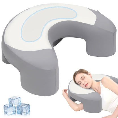 Cervical Pillow C-Shaped Neck Support Side Back Sleepers for Entryways, Bedrooms and Living Spaces