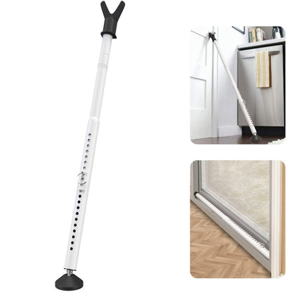 Door Security Bar Adjustable 28-45 Inch, Door Barricade Bar with Anti-Slip Base, Fits Standard & Sliding Doors