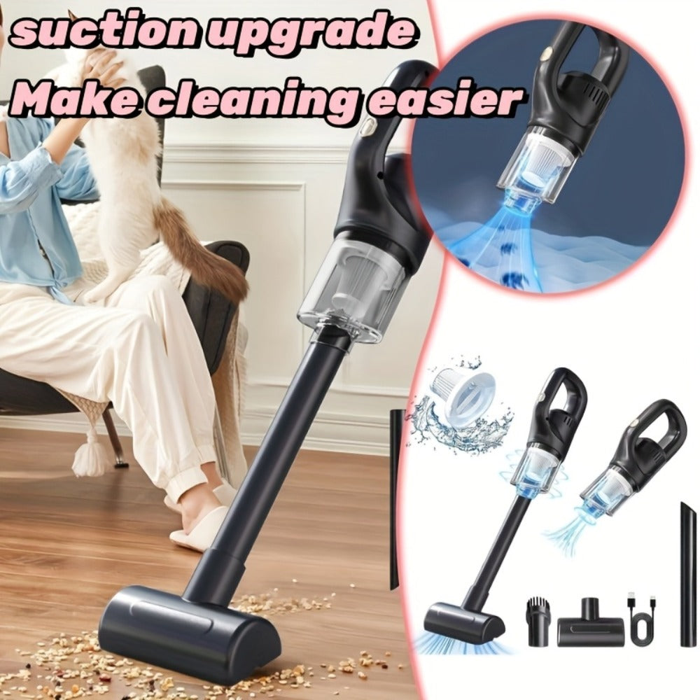 Cordless Handheld Vacuum Cleaner Rechargeable Portable Strong Suction Mini Vacuum for Home Car Pet Hair Dust Debris Quick Cleanup