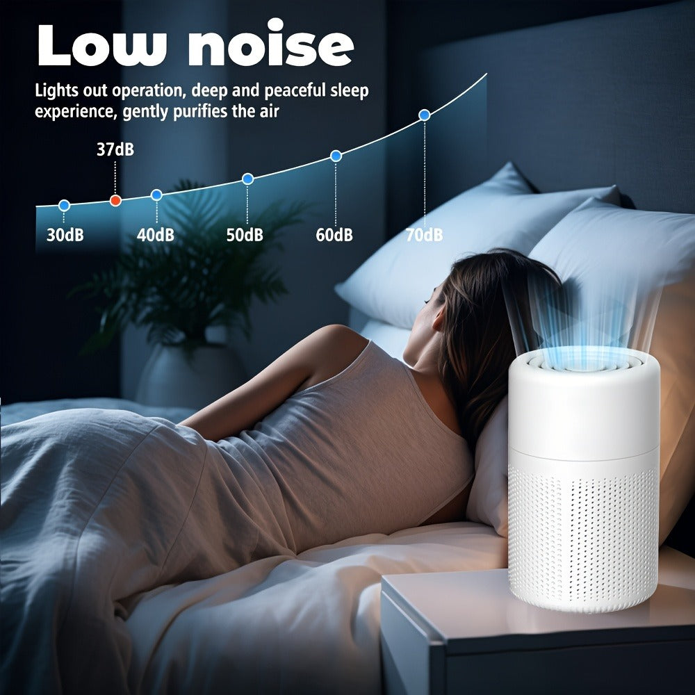 Air Purifier with 3-in-1 HEPA Filter, Air Quality Sensor, Sleep Mode and Single or Two-Piece Options