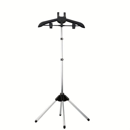 Telescopic Garment Drying Stand with Three Rotating Hanger Arms, Adjustable Height and Gray or Black Finish