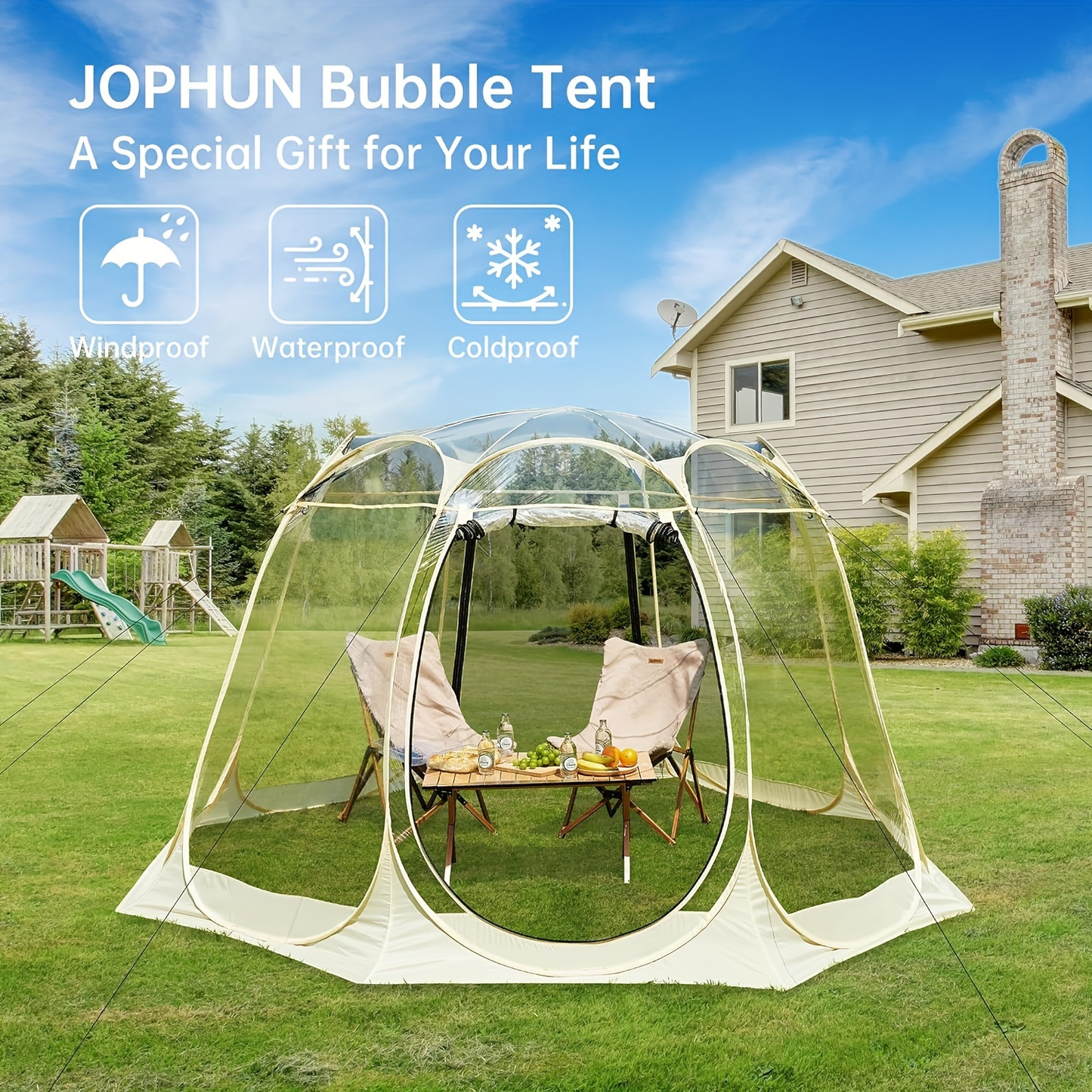 Bubble Tent Clear Dome Igloo Outdoor Stargazing Camping 10ft 12ft