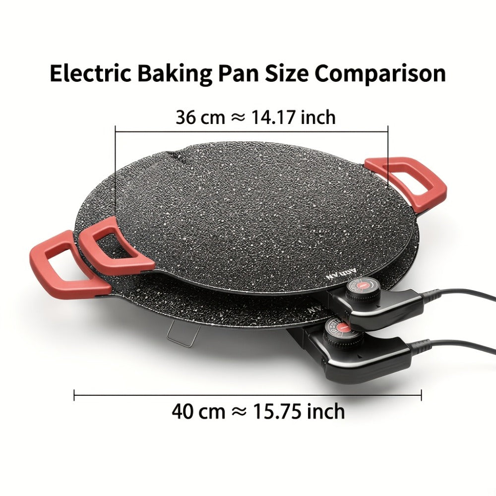 Electric Griddle Non-Stick with Adjustable Temperature, 14.17" & 15.75" Sizes, Fast Heating for Pancakes
