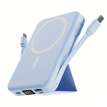 10000mAh Mobile Power, 22.W Magnetic Charging Treasure, Comes with Convenient Dual Cable, with LED Power Display