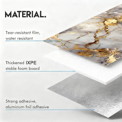Peel and Stick Wall Tiles 50/100pcs PVC Marble Self Adhesive Vinyl Tile Stickers for Bathroom Kitchen Living Room